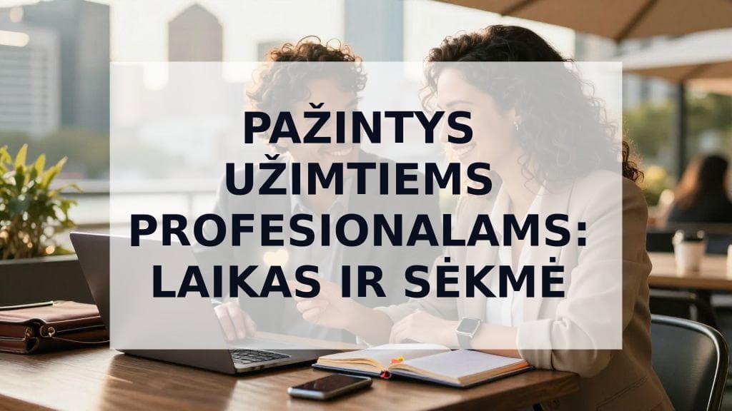 Cover Image for Pažintys užimtiems profesionalams: išsamus gidas, kaip rasti laiko ir pasiekti sėkmę