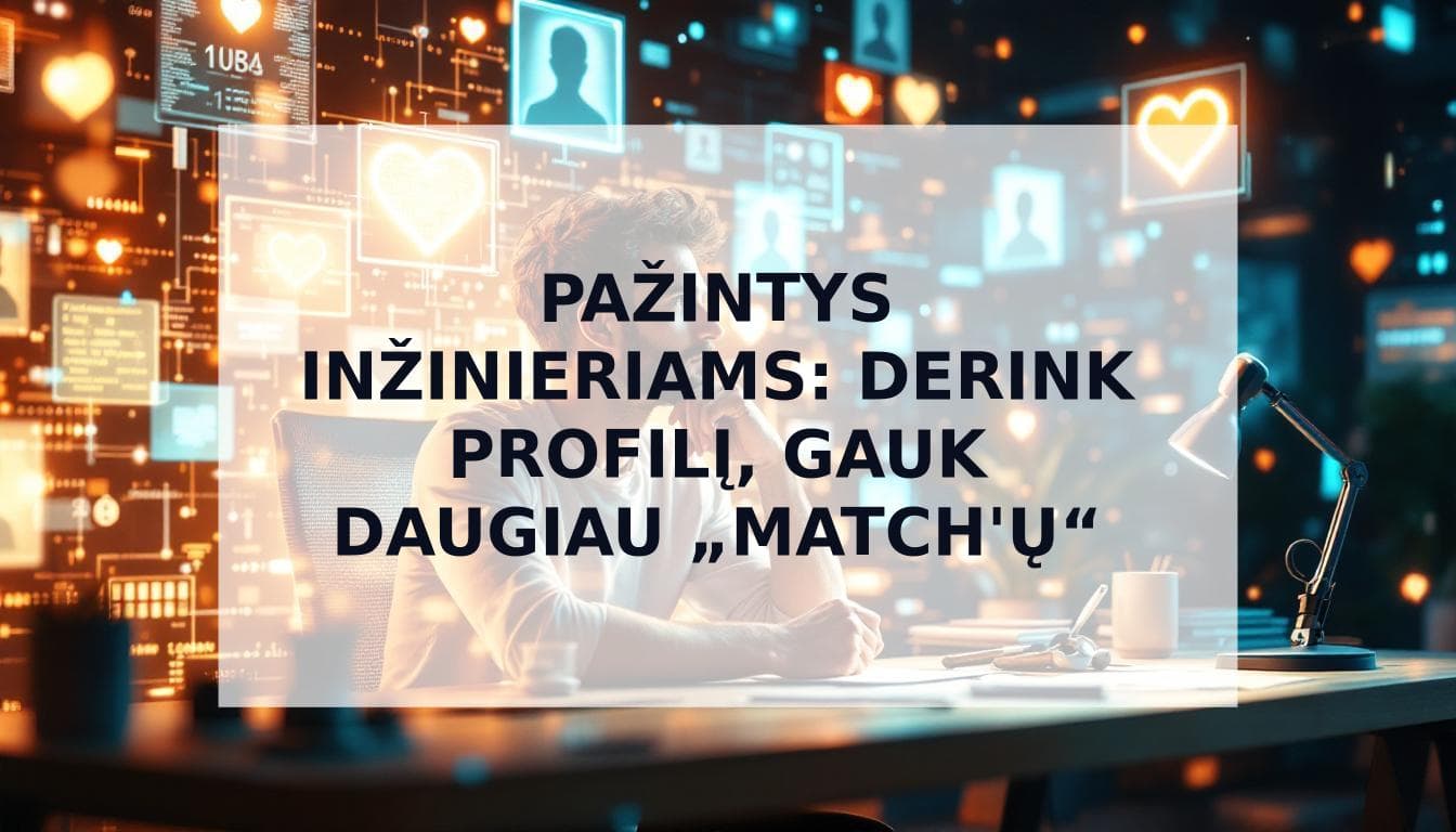 Cover Image for Pažintys inžinieriams: kaip „išderinti“ savo profilį ir „sukompiliuoti“ daugiau „match'ų“