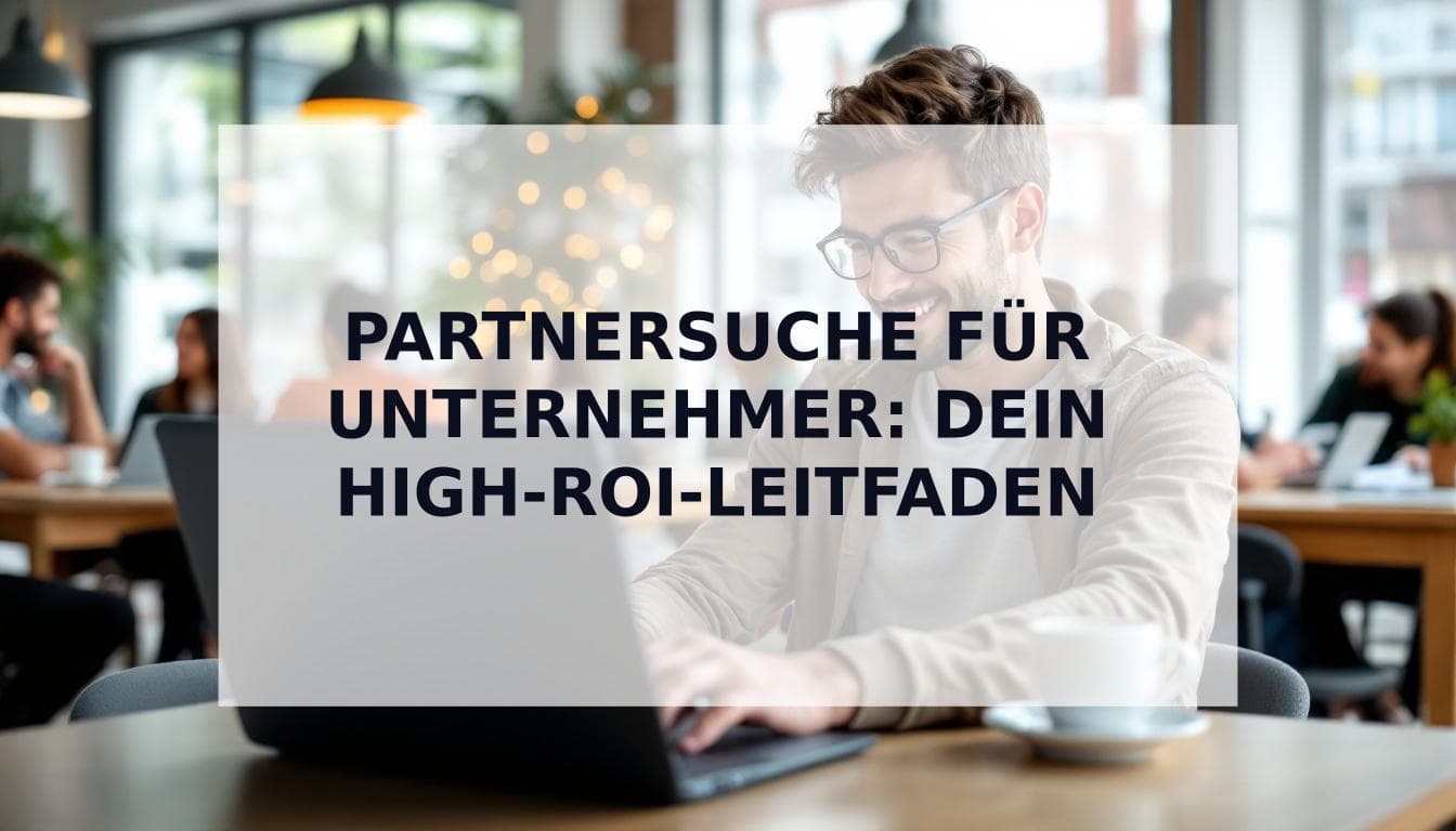 Cover Image for Partnersuche fĂŒr Unternehmer: Dein High-ROI-Leitfaden zum Finden eines Partners
