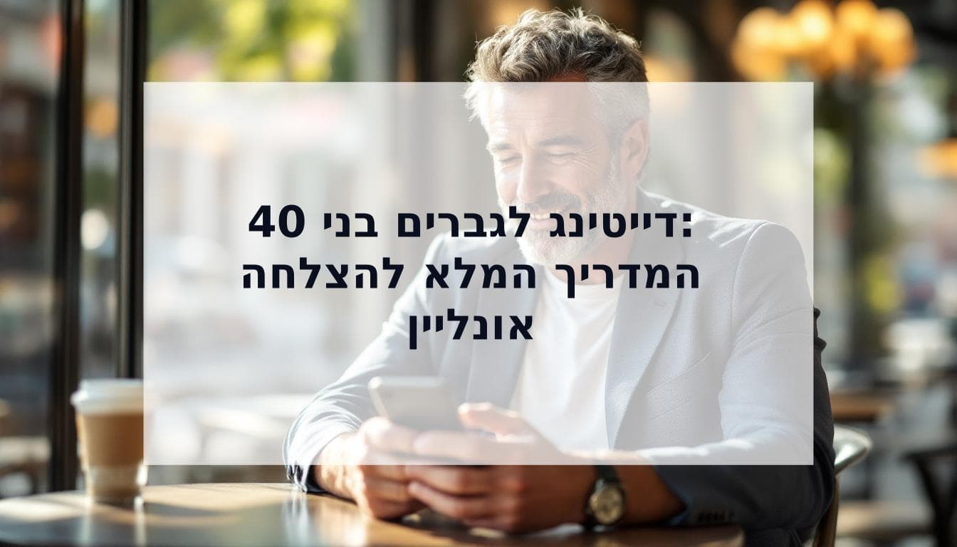 Cover Image for דייטינג לגברים בני 40: המדריך המלא להצלחה אונליין (בלי בולשיט)