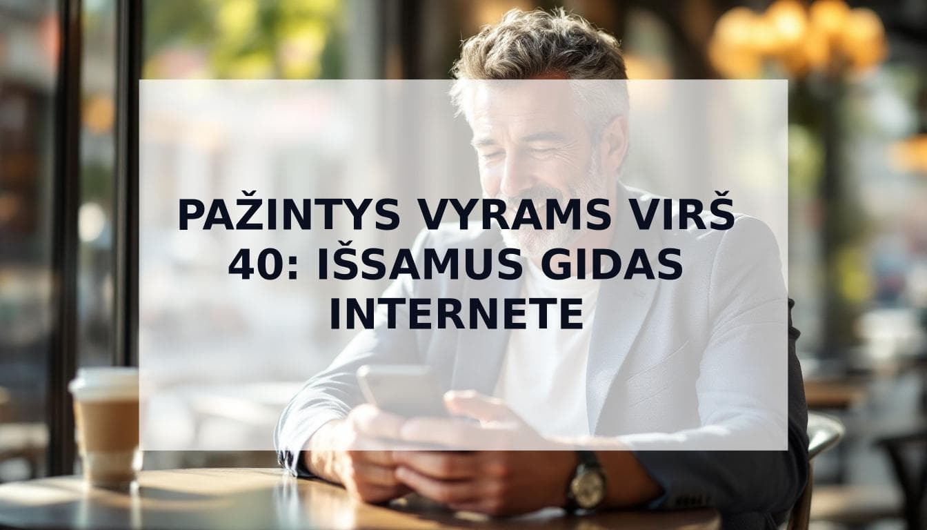 Cover Image for Pažintys vyrams virš 40 metų: nuoširdus gidas, kaip laimėti internete