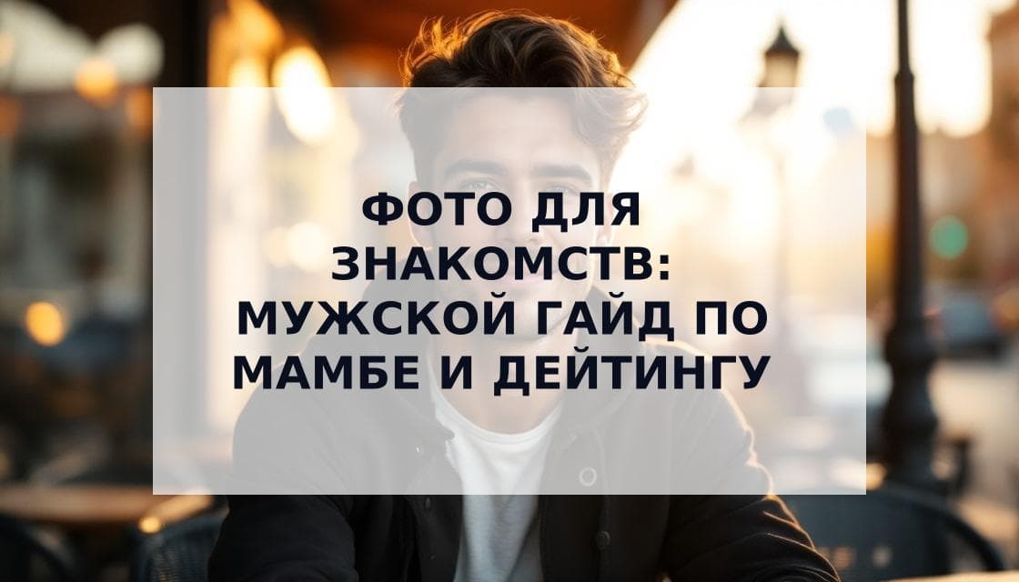 Cover Image for Фотосессия для знакомств: гайд для мужчин 2025
