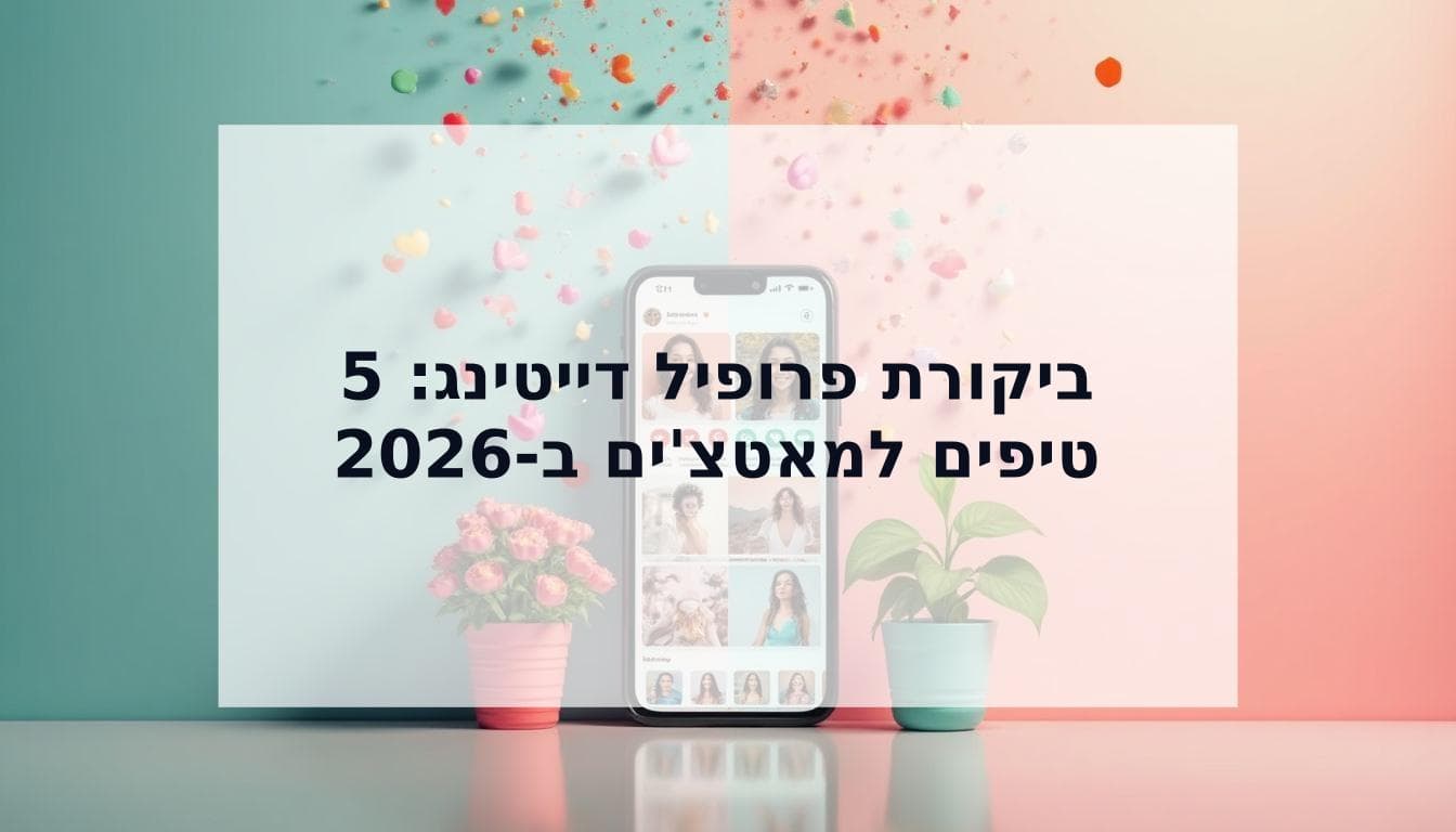 Cover Image for ביקורת פרופיל דייטינג: 5 טיפים מעשיים להגדלת המאטצ'ים ב-2026