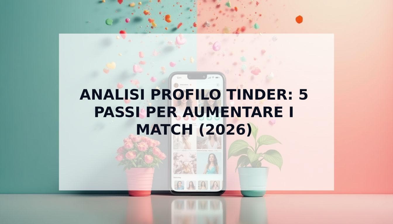 Cover Image for Analisi Profilo Tinder e App di Incontri: 5 Passi per Aumentare i Match in Italia