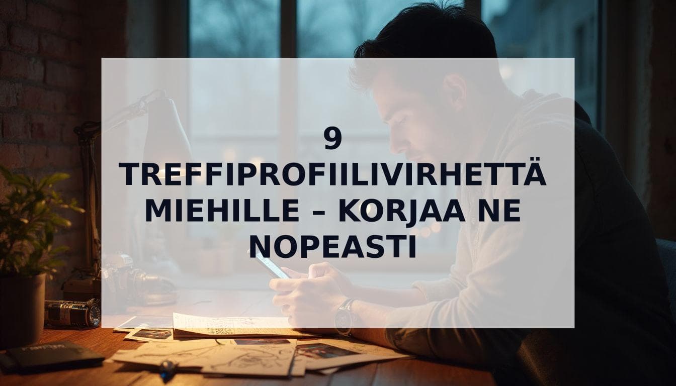 Cover Image for 9 yleisintä treffiprofiilivirhettä, joita miehet tekevät (ja miten ne korjataan)