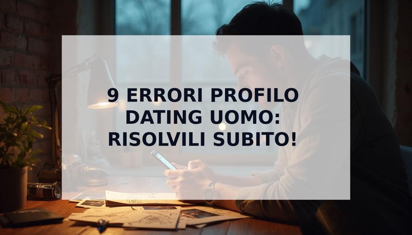 Cover Image for I 9 maggiori errori nel profilo dating che gli uomini commettono (e come risolverli)