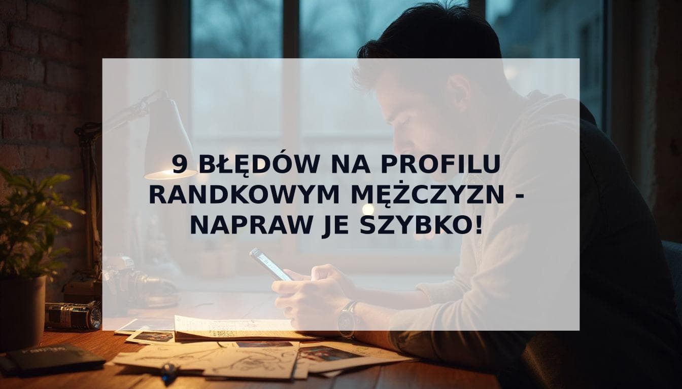 Cover Image for 9 największych błędów na profilu randkowym mężczyzn (i jak je naprawić)