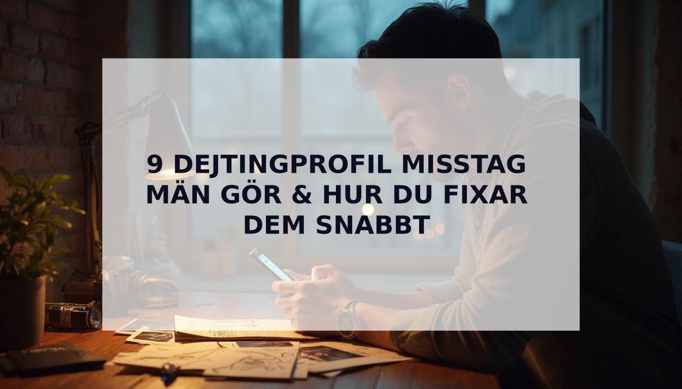 Cover Image for De 9 största dejtingprofil misstag mÀn gör (och hur du fixar dem)