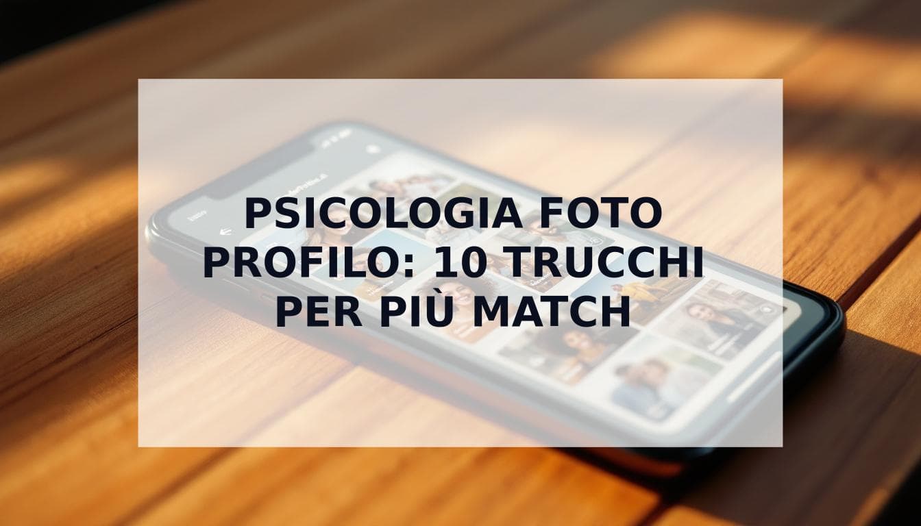 Cover Image for La Psicologia delle Foto Profilo per App di Incontri: 10 Trucchi Scientifici per Ottenere Più Match