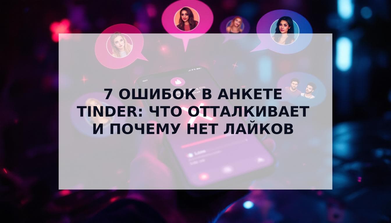 Cover Image for 7 смертных грехов анкеты для знакомств: что отталкивает в профиле Тиндера и заставляет её свайпнуть влево