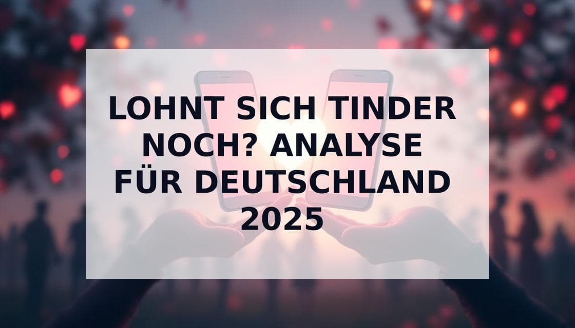 Cover Image for Lohnt sich Tinder 2025? Die ungeschminkte Wahrheit für deutsche Singles