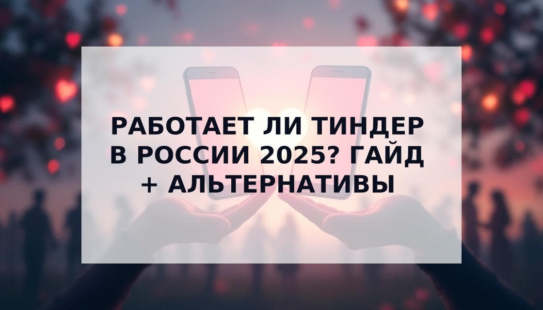 Cover Image for Работает ли Тиндер в России в 2025? Полный гайд по обходу и альтернативам