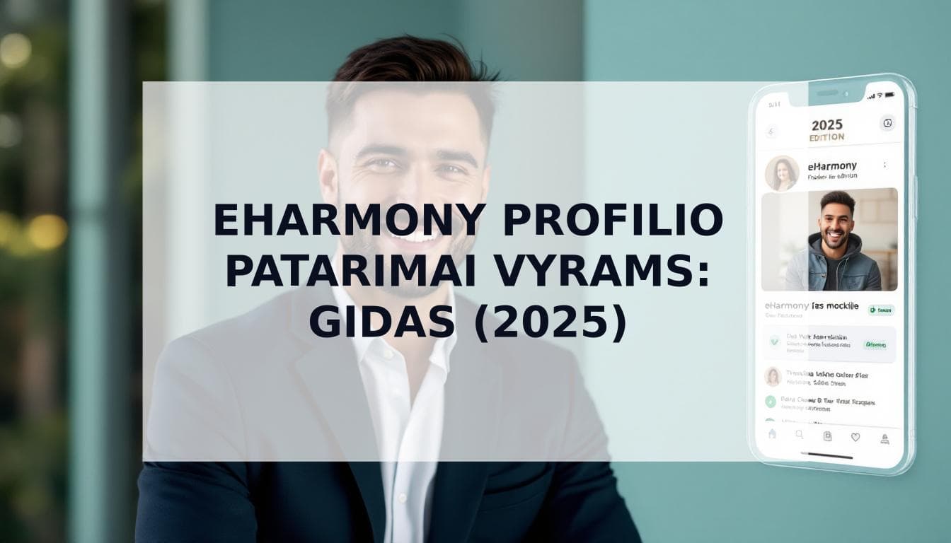 Cover Image for Geriausi eHarmony profilio patarimai vyrams: išsamus gidas (2025 m. leidimas)