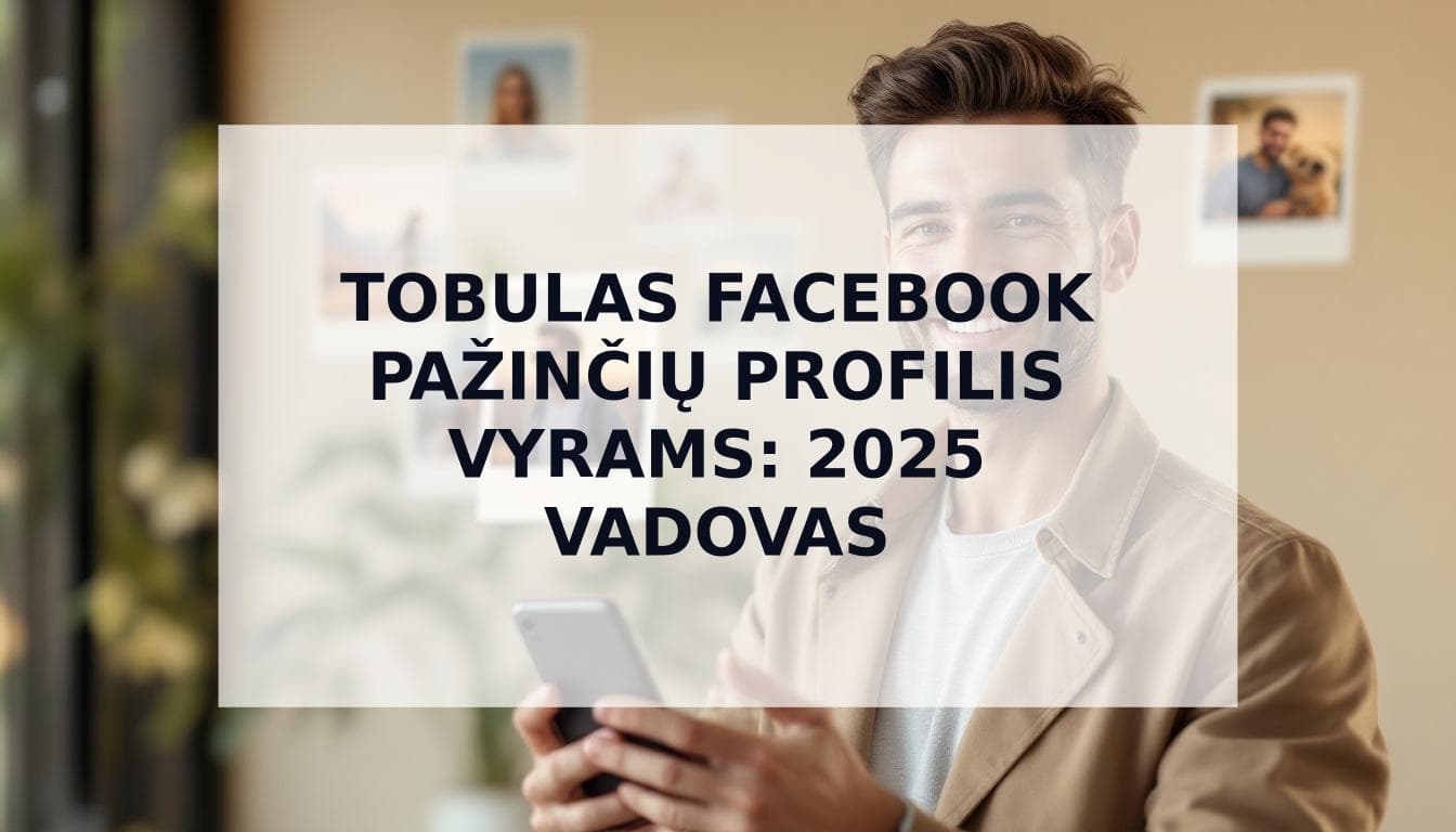 Cover Image for Išsamus vadovas: tobulas Facebook Pažinčių profilis vyrams (2025)