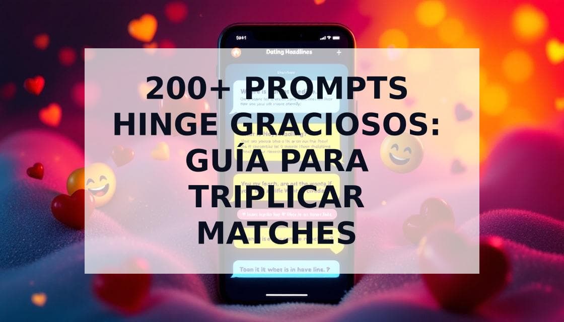 Cover Image for 200+ Prompts Graciosos para Hinge: La Guía Definitiva para Triplicar tus Matches