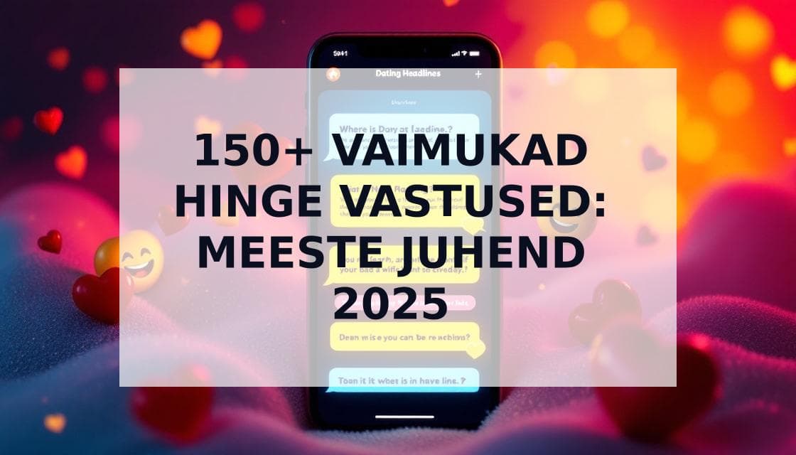 Cover Image for 150+ Vaimukad Hinge Vastused Eesti Meestele (2025 Juhend)