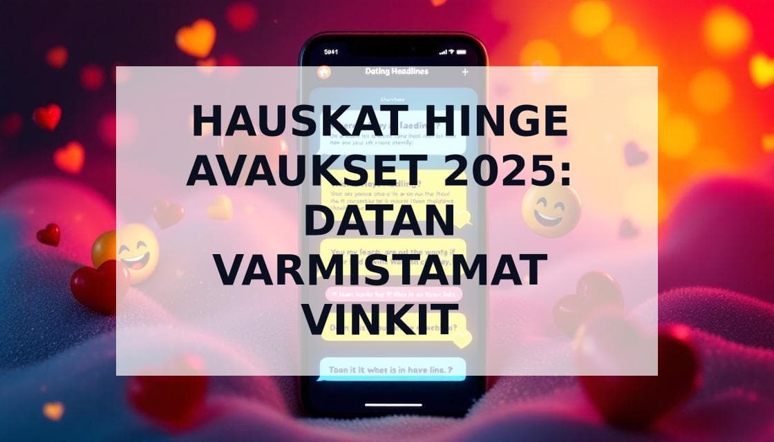 Cover Image for Hauskat Hinge Avaukset 2025: Datan Varmistamat Vastaukset ja Vinkit