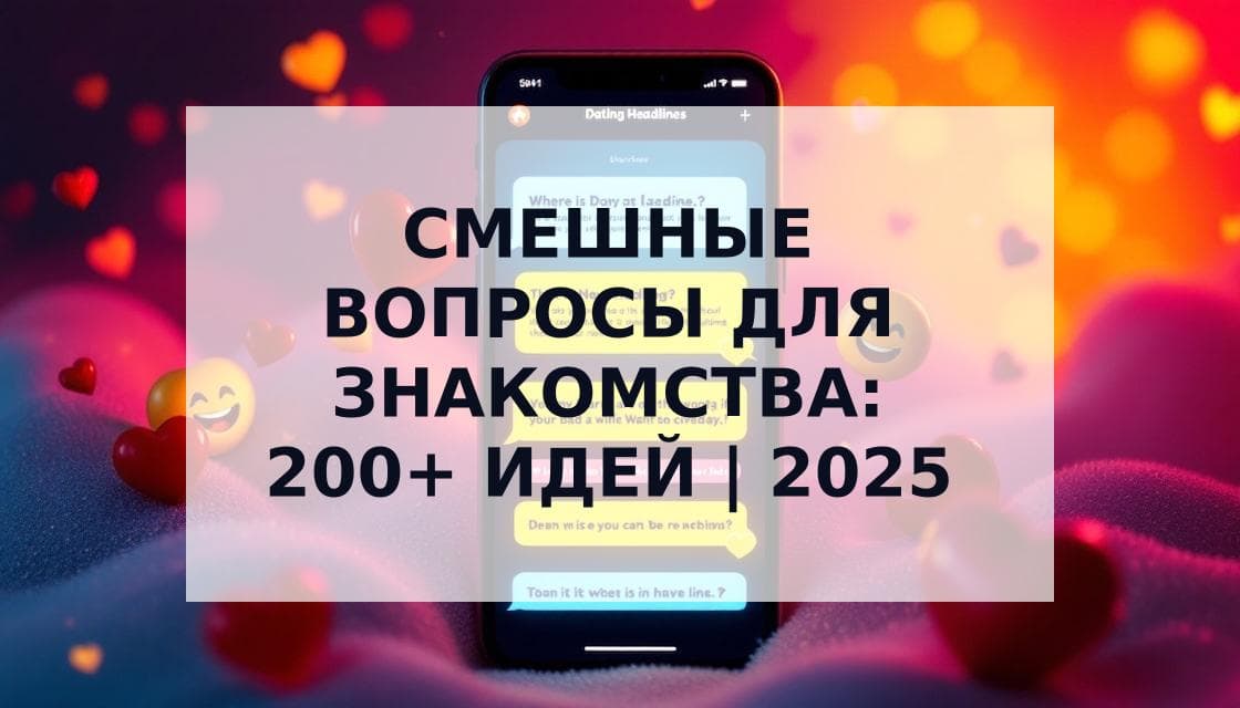 Cover Image for Смешные вопросы для знакомства: 200+ идей для анкеты и переписки