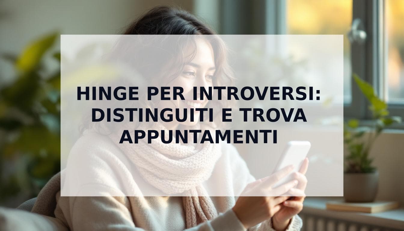 Cover Image for Hinge consigli per introversi: la guida definitiva per distinguerti (senza fare rumore)