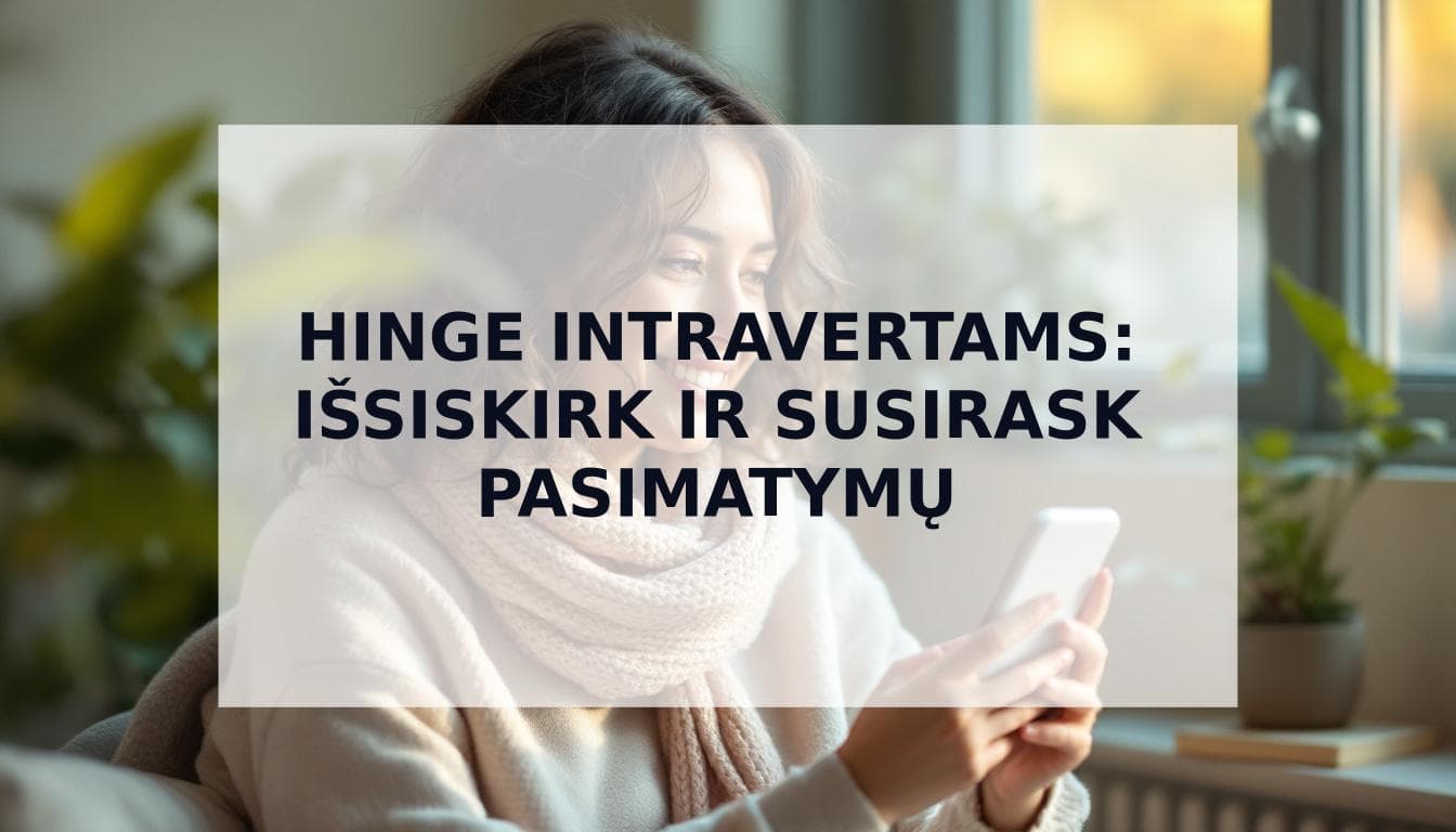 Cover Image for Hinge intravertams: Išsamus vadovas, kaip išsiskirti (nebūnant triukšmingam)