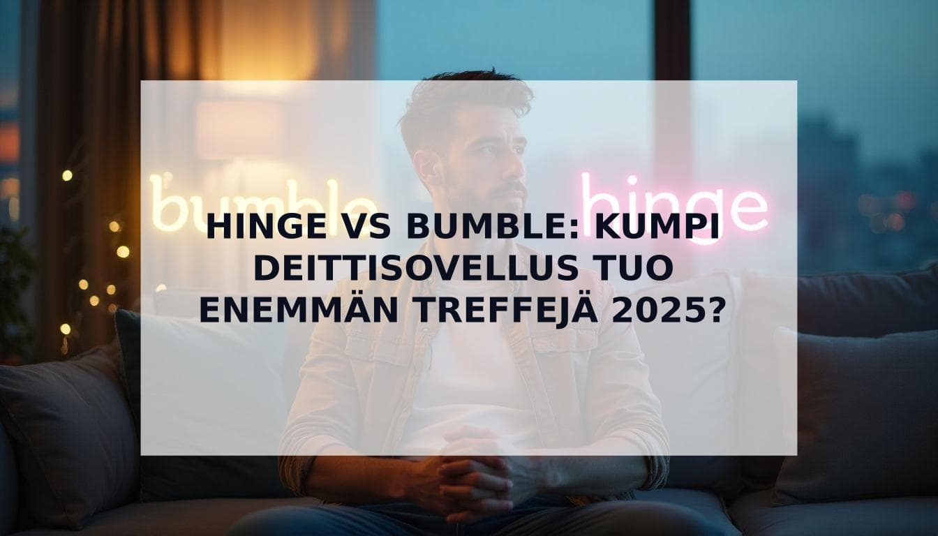 Cover Image for Hinge vs Bumble: Kattava opas miehille 2025 – Kumpi deittisovellus sopii sinulle?