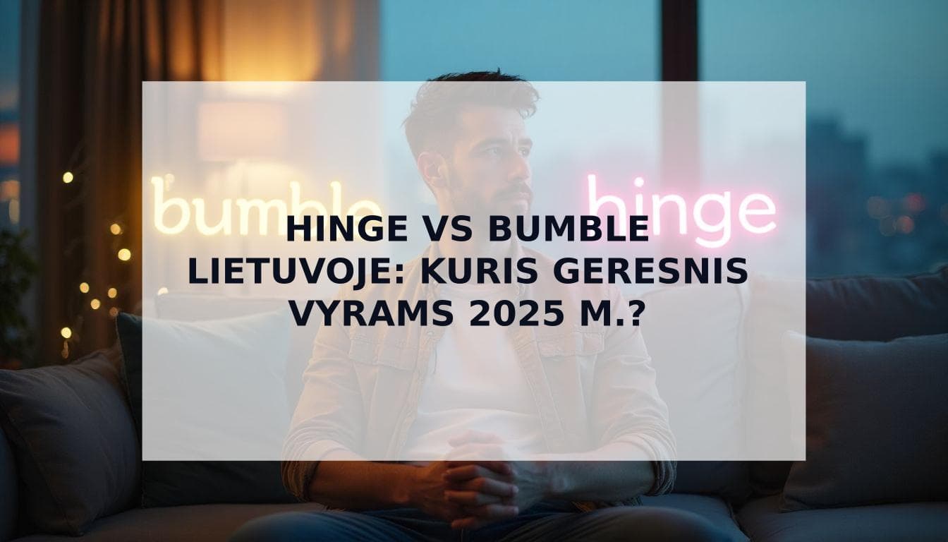Cover Image for Hinge ar Bumble Lietuvoje: Kur Rasi Daugiau Pasimatymų 2025 m.?