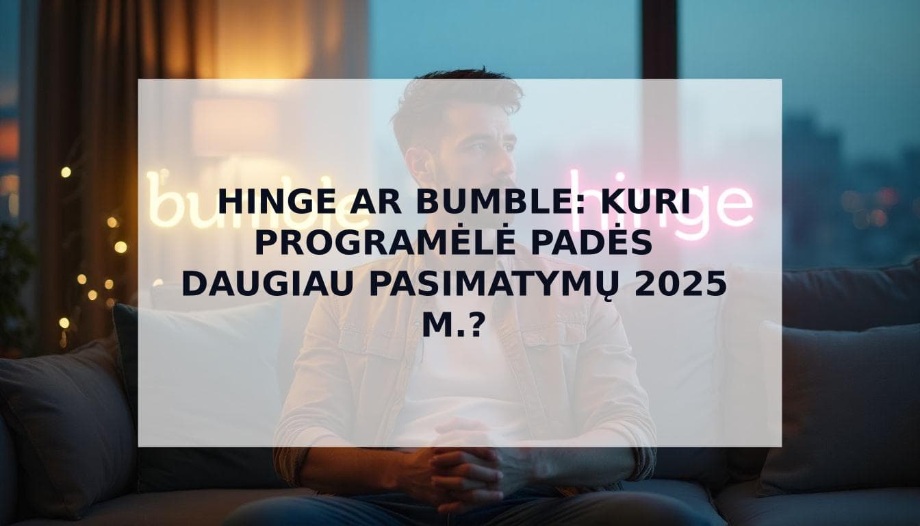 Cover Image for Hinge ir Bumble: Išsamus 2025 m. vadovas vyrams