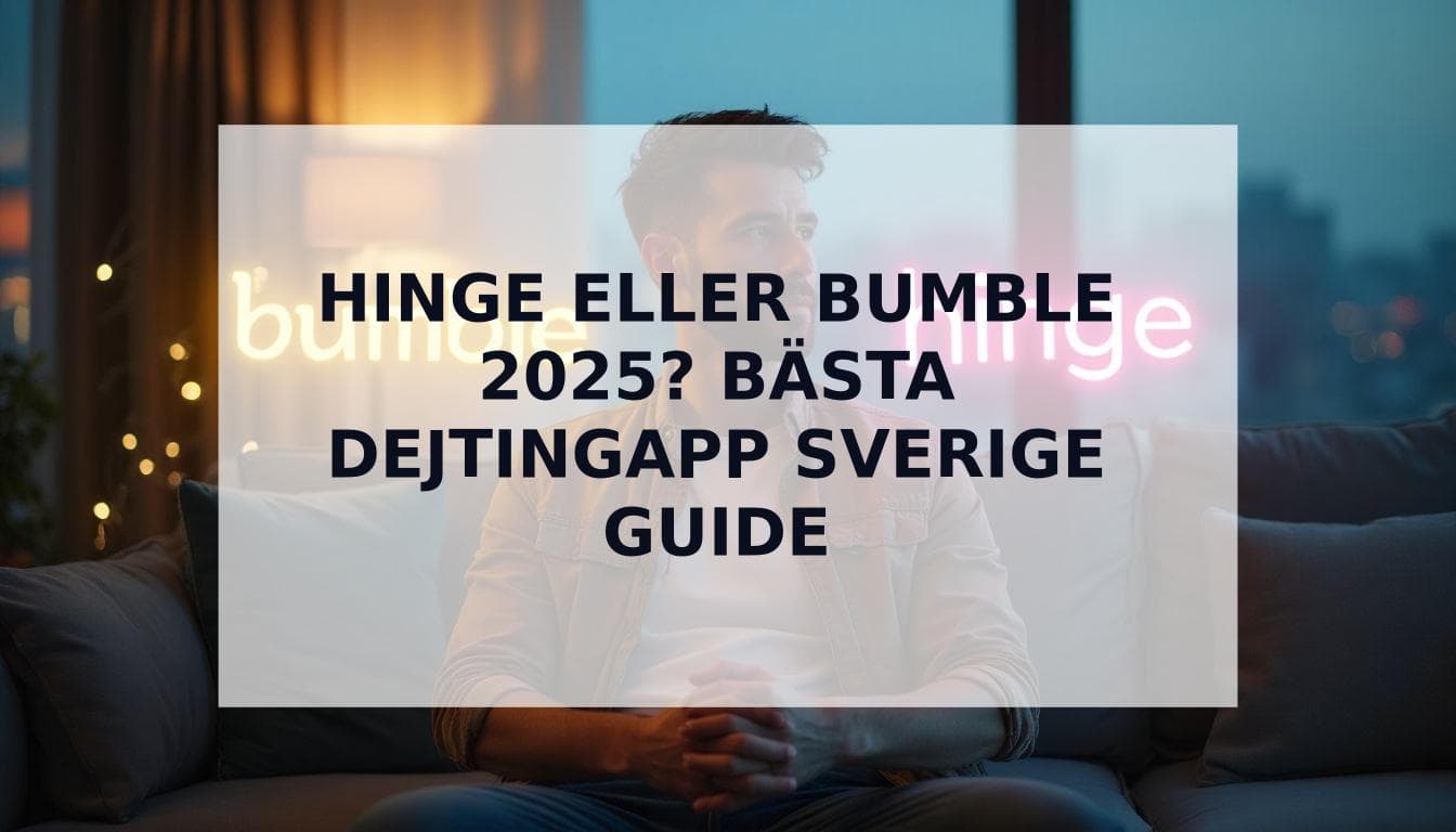 Cover Image for Hinge eller Bumble 2025? Komplett JÀmförelse för Svenska Singlar