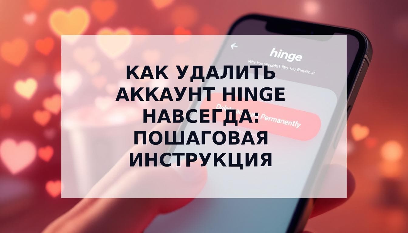 Cover Image for Как навсегда удалить аккаунт Hinge (и почему тебе не стоит этого делать)