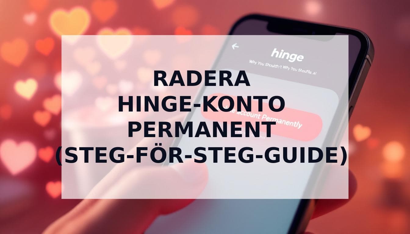 Cover Image for Hur du permanent tar bort ditt Hinge-konto (och varför du inte borde)