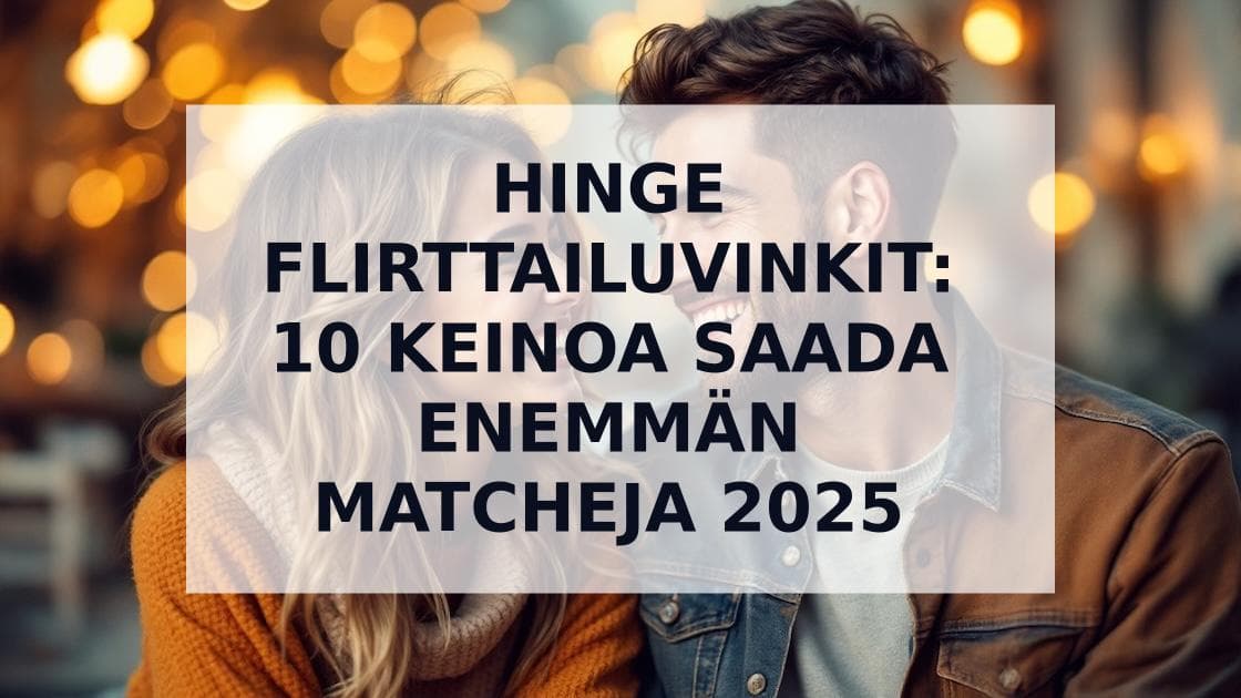Cover Image for Hinge Flirttailuvinkit: 10 Takuuvarmaa Keinoa Saada Enemmän Matcheja