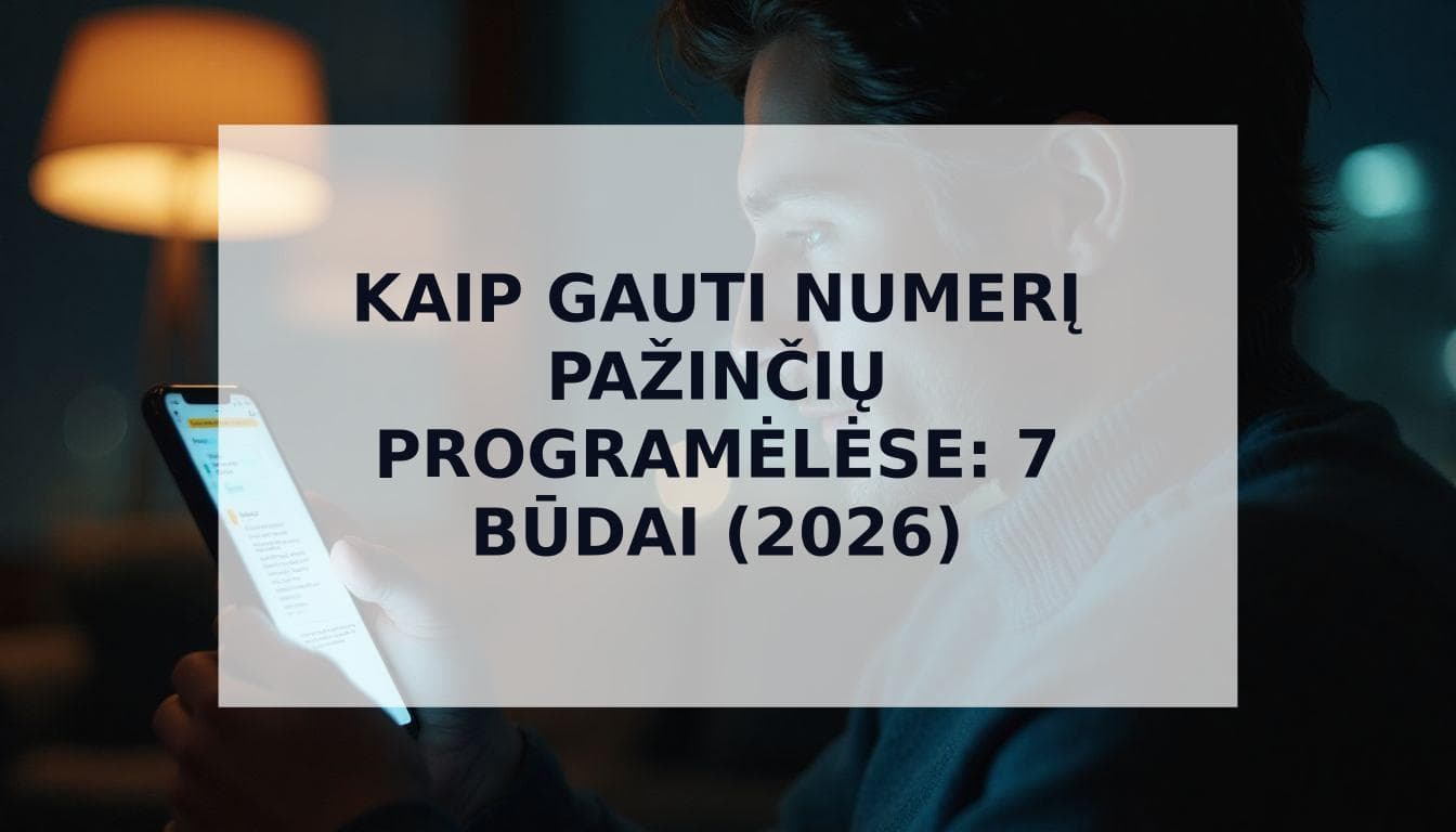 Cover Image for Kaip Gauti Merginos Numerį: 7 Psichologinės Strategijos (2026 Gidas)