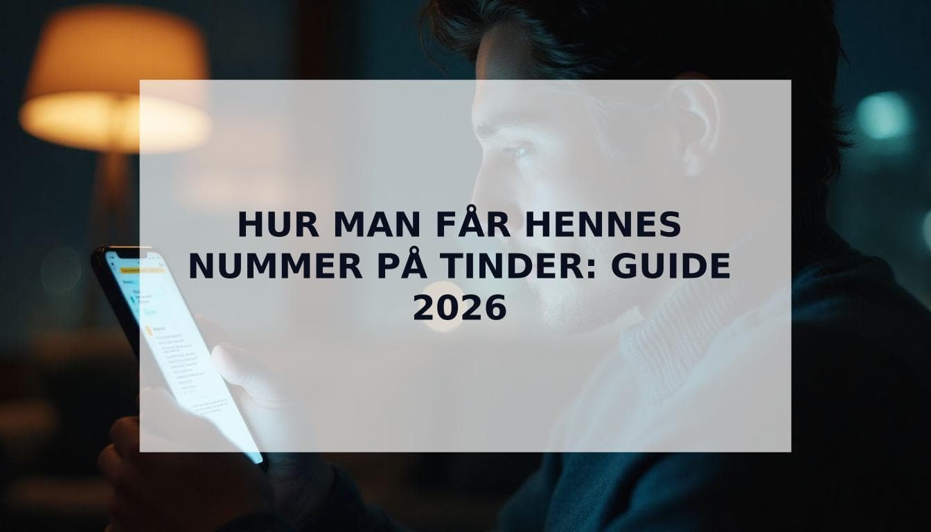 Cover Image for Hur man fÄr hennes nummer pÄ Tinder: Den Kompletta Guiden (2026)