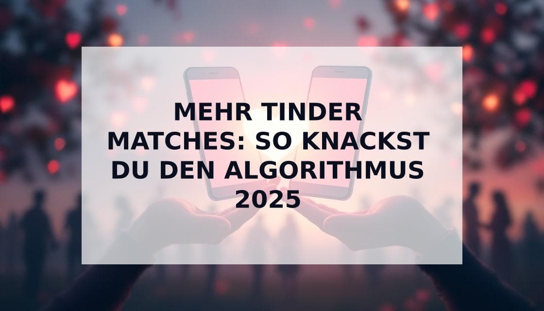 Cover Image for Mehr Tinder Matches bekommen: Der ultimative Guide für 2025