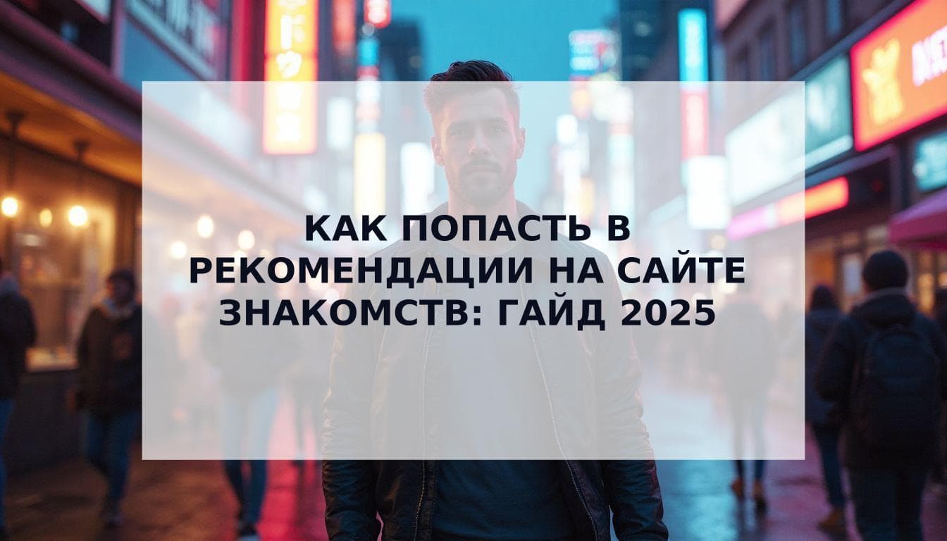 Cover Image for Как попасть в рекомендации на сайте знакомств: Полное руководство (2025)