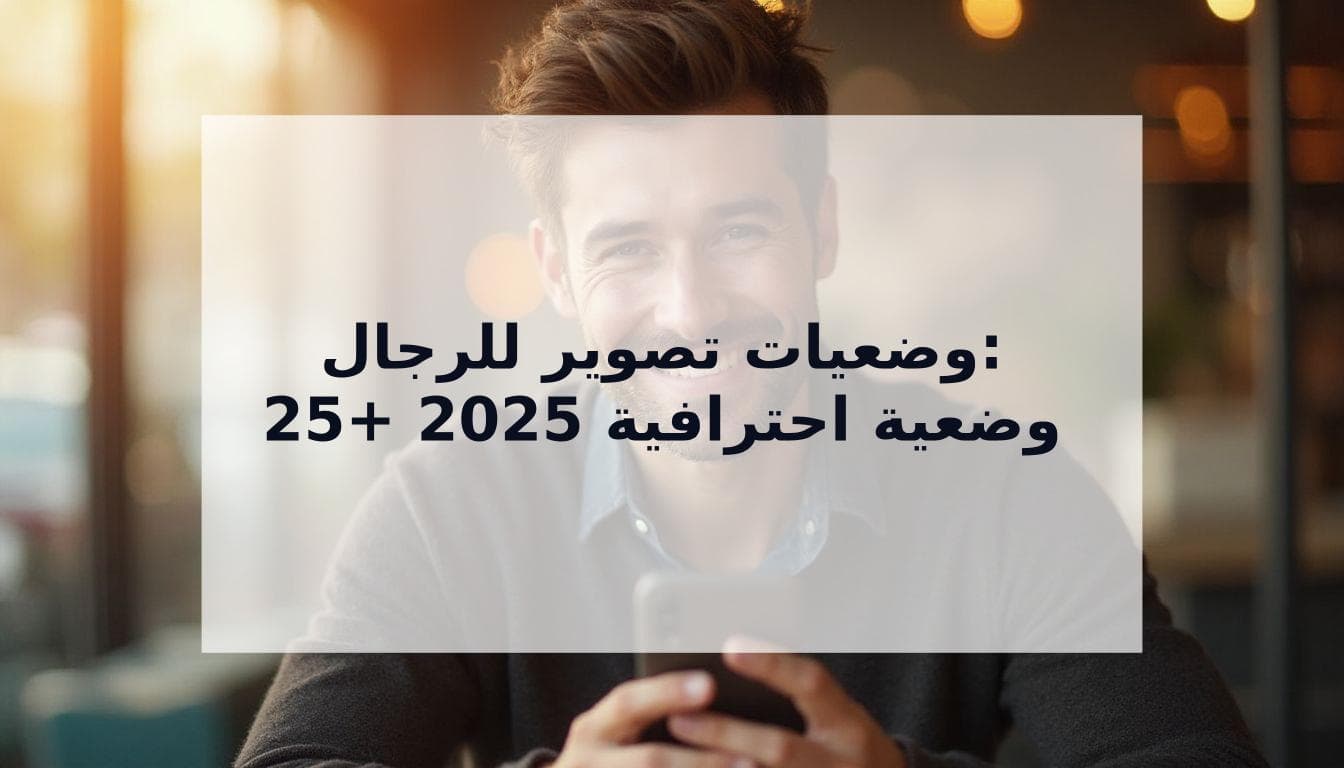 Cover Image for دليل وضعيات التصوير للرجال: 25+ وضعية احترافية لصور جذابة وناجحة