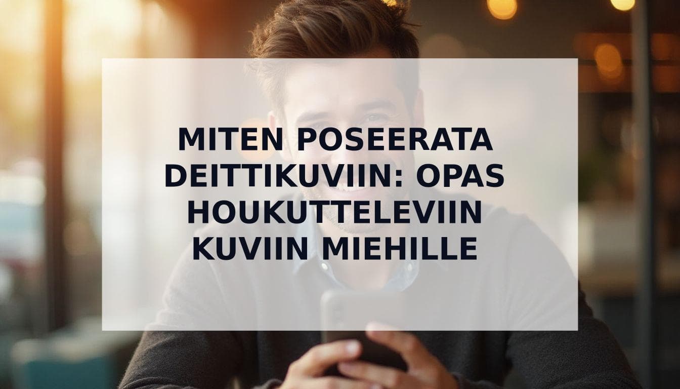 Cover Image for Perimmäinen opas: Miten poseerata deittikuviin miehille - Näytä houkuttelevammalta ja hanki enemmän matcheja