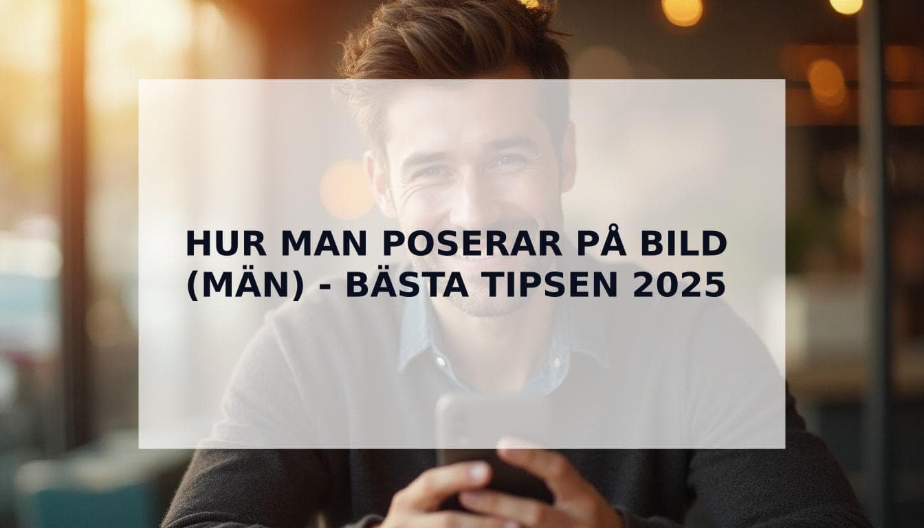 Cover Image for Hur man poserar pÄ bild (mÀn): Komplett guide för snygga dejtingbilder 2025