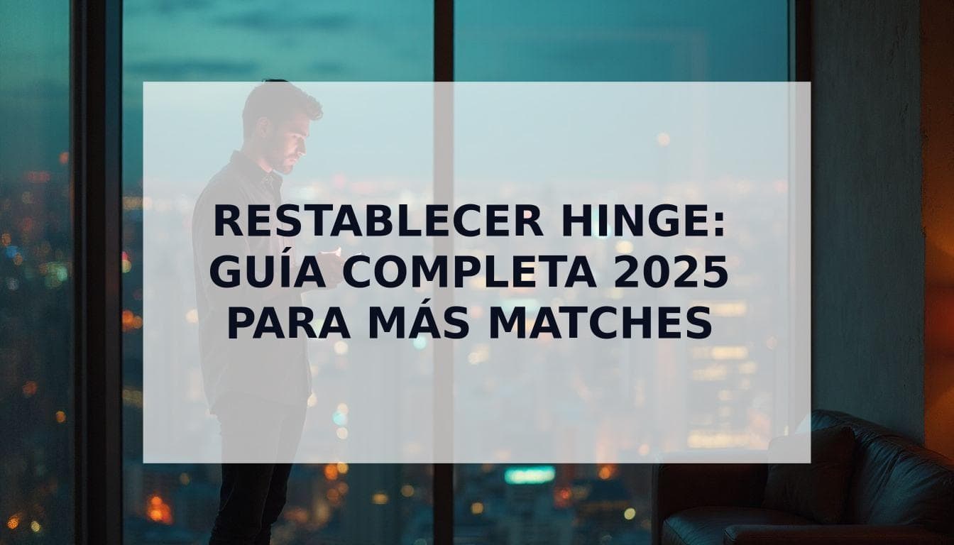 Cover Image for Cómo restablecer Hinge en 2025: Fresh Start vs. Reseteo Completo