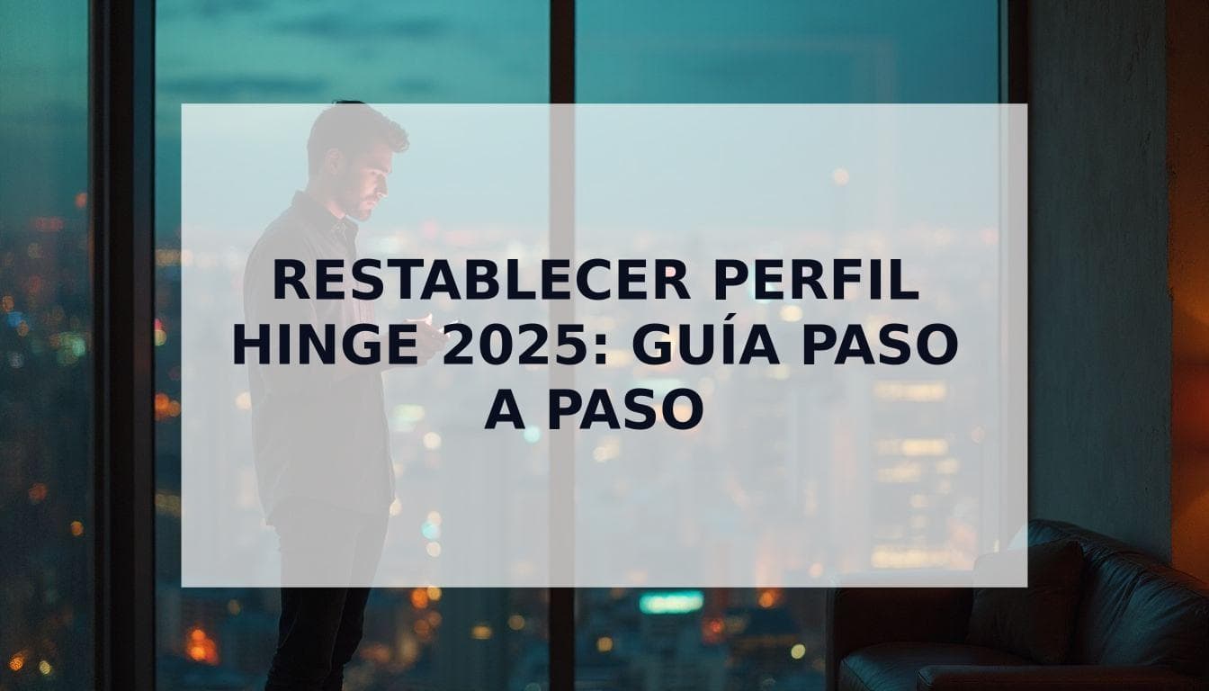Cover Image for Cómo restablecer tu perfil de Hinge en 2025 (para conseguir más matches)