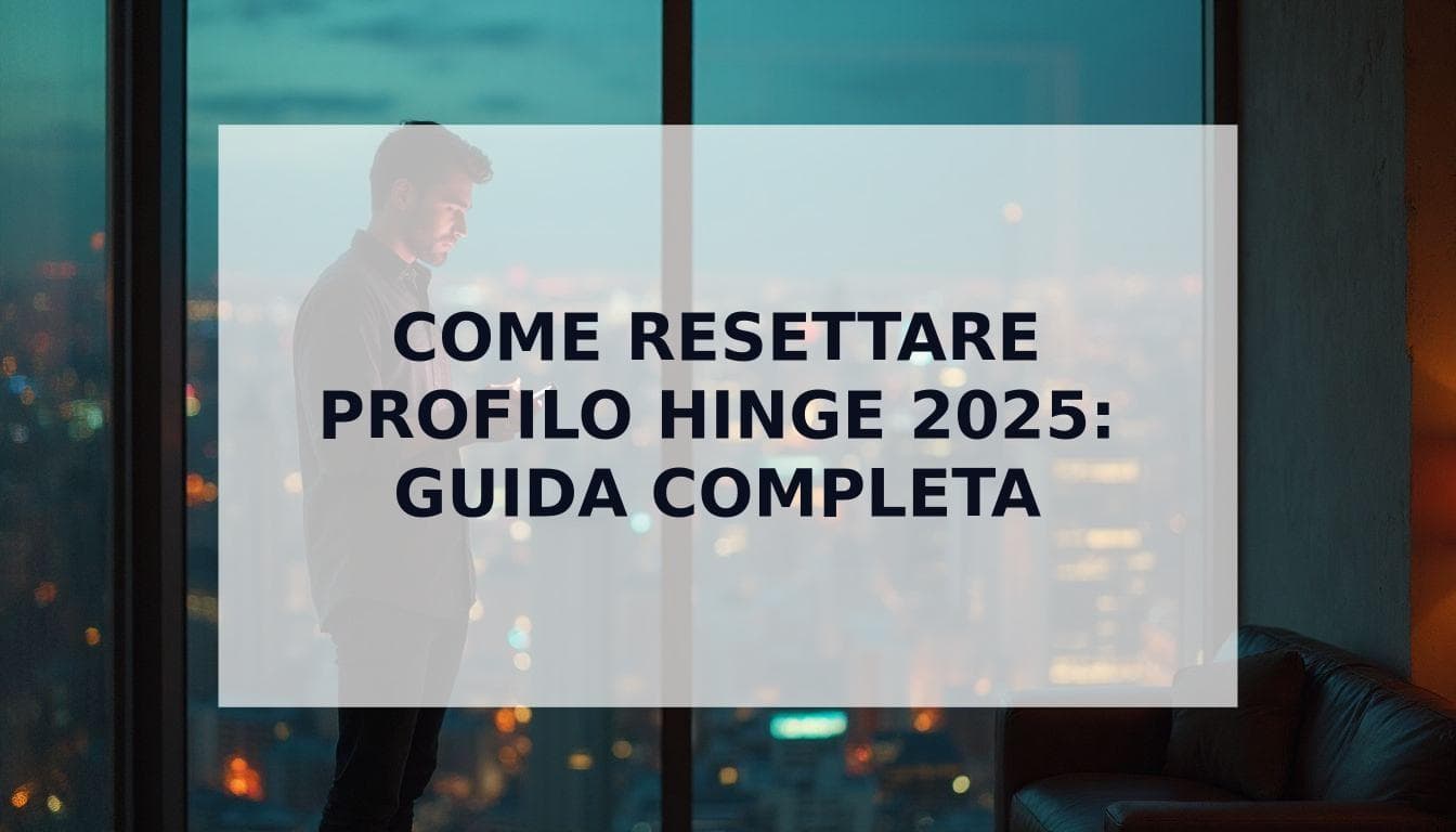 Cover Image for Come resettare il tuo profilo Hinge nel 2025 (per ottenere più match)