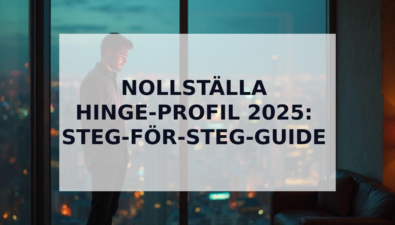 Cover Image for Hur du nollställer din Hinge-profil 2025 (för att få fler matchningar)
