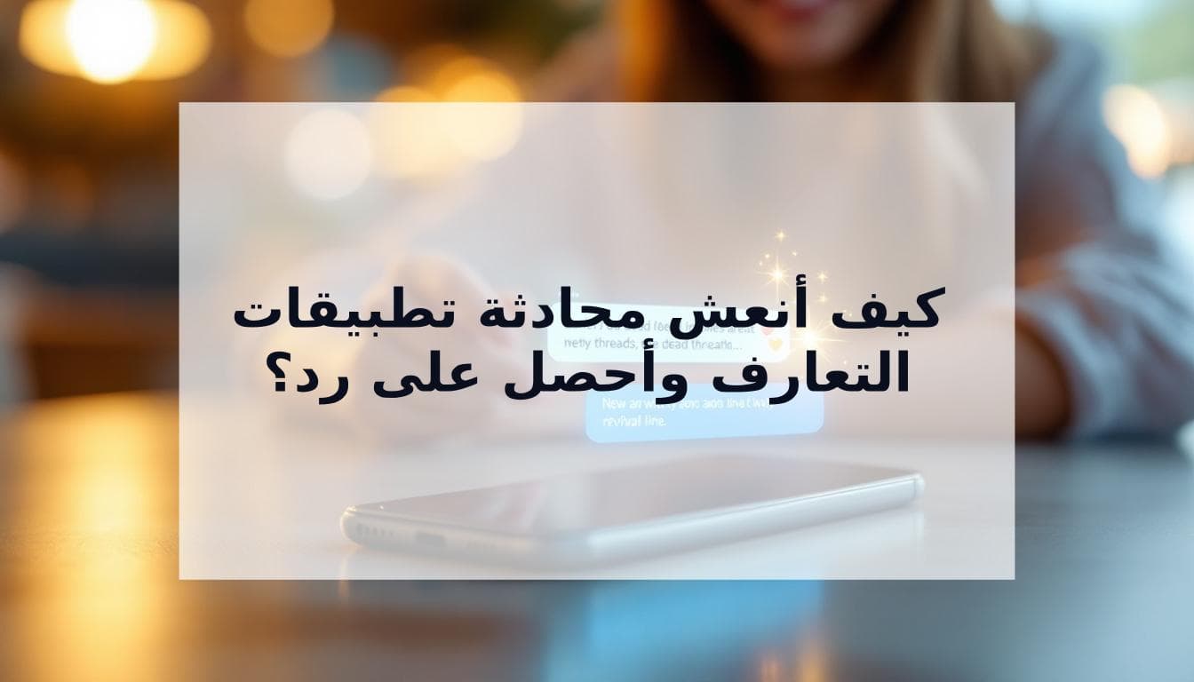 Cover Image for محادثة تطبيقات التعارف توقفت؟ كيف أنعشها وأحصل على رد