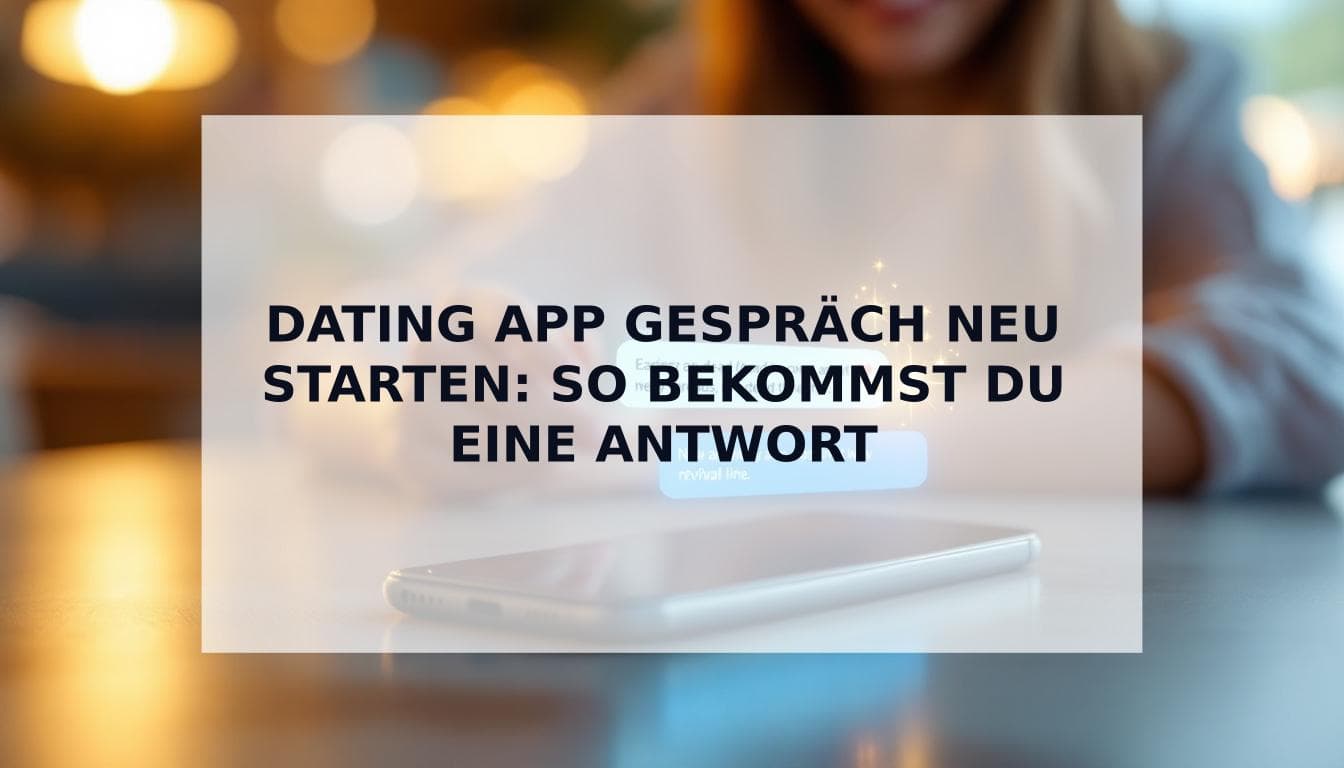 Cover Image for Dating App Gespräch eingeschlafen? So startest du es neu und bekommst eine Antwort