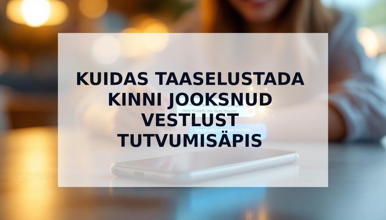Cover Image for Vestlus suri ära? Kuidas taaselustada kinni jooksnud vestlust tutvumisäpis ja vastus saada