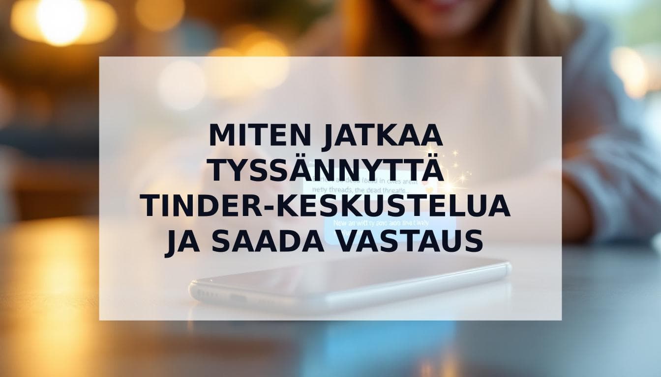 Cover Image for Keskustelu tyssäsi? Miten jatkaa tyssännyttä deittisovelluskeskustelua ja saada vastaus
