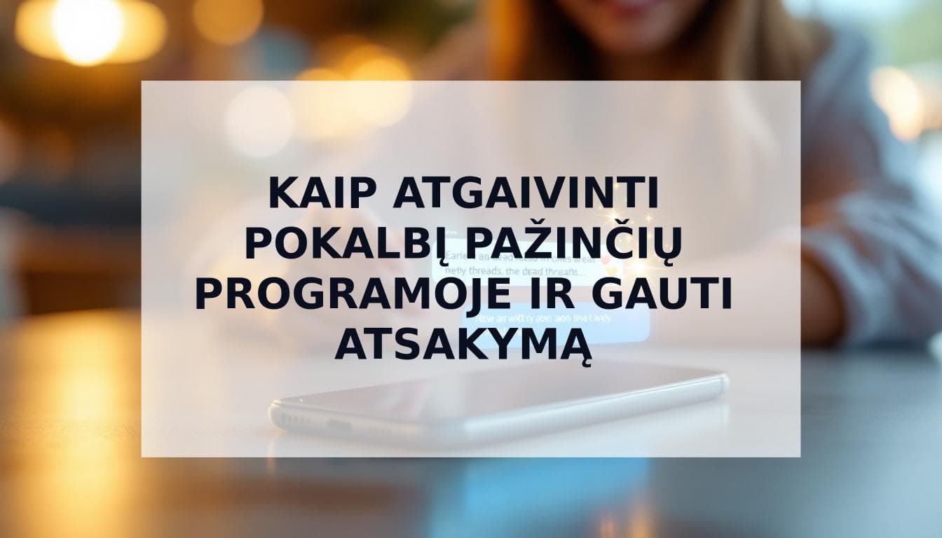 Cover Image for Mirusi pokalbio tema? Kaip atgaivinti mirusį pokalbį pažinčių programoje ir sulaukti atsakymo