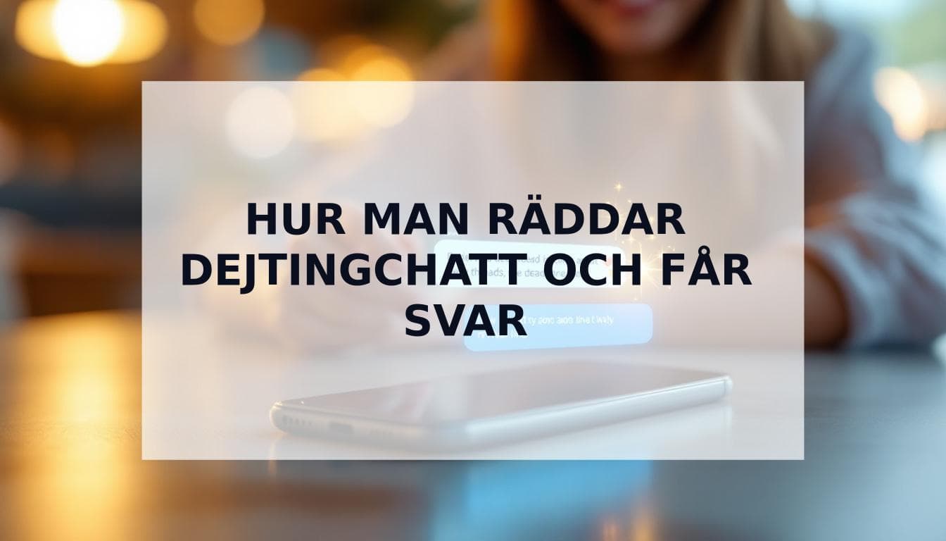 Cover Image for Konversationen dog? Hur man rÀddar dejtingchatt och fÄr svar