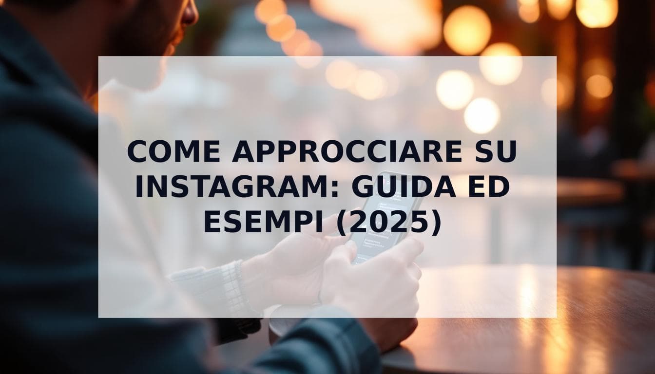 Cover Image for Come Approcciare su Instagram: La Guida Definitiva 2025 per Uomini