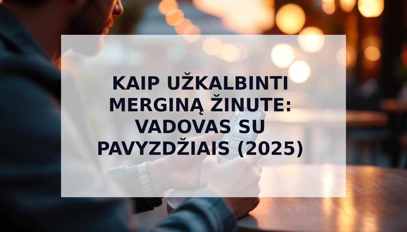 Cover Image for Kaip užkalbinti merginą žinute: Išsamus 2025 m. vadovas vyrams